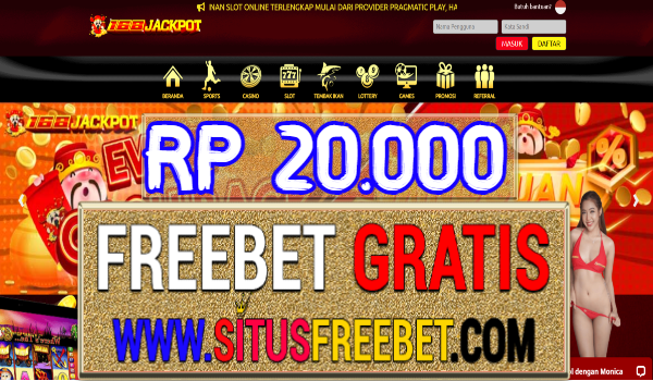 168Jackpot Freebet Gratis Tanpa Deposit Rp 20.000