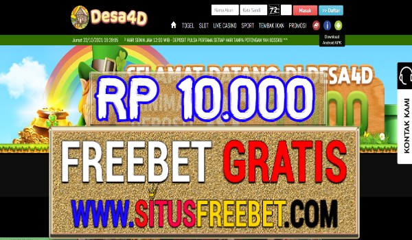 Desa4D Freebet Gratis Tanpa Deposit Rp 10.000
