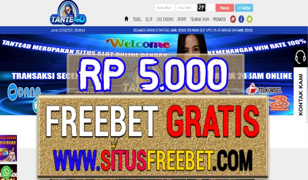 Tante4D Freebet Gratis Tanpa Deposit Rp 5.000