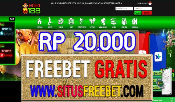 Hoki188 Freebet Gratis Tanpa Deposit Rp 20.000