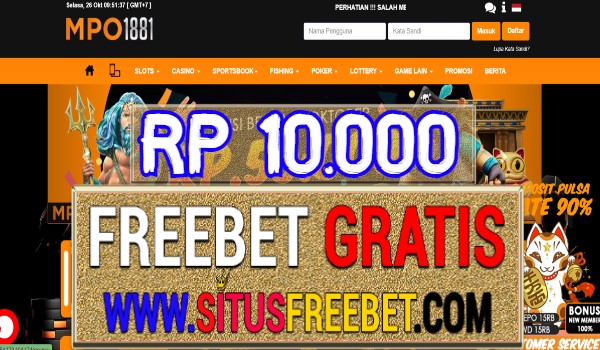 Mpo1881 Freebet Gratis Tanpa Deposit Rp 10.000