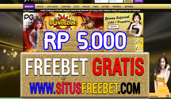 Furlabet Freebet Gratis Tanpa Deposit Rp 5.000