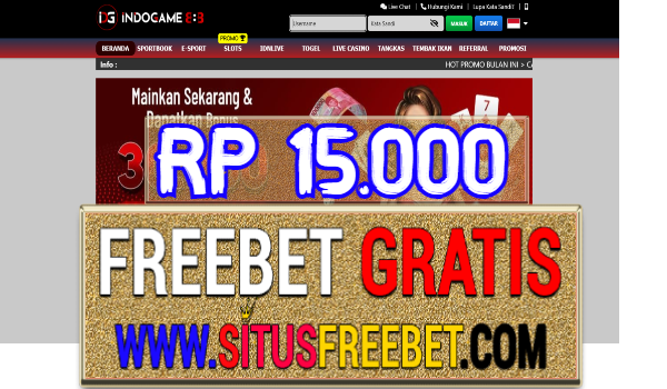 IndoGame Freebet Gratis Tanpa Deposit Rp 15.000