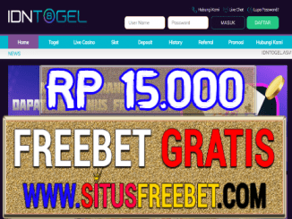 IDNTogel Freebet Gratis Tanpa Deposit Rp 15.000