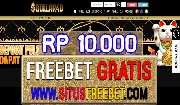 Dollar4D Freebet Gratis Tanpa Deposit Rp 10.000