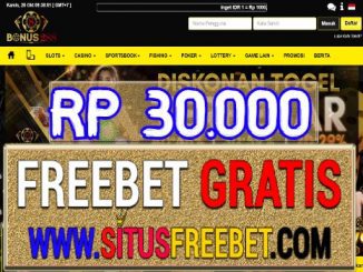 Bonus288 Freebet Gratis Tanpa Deposit Rp 30.000