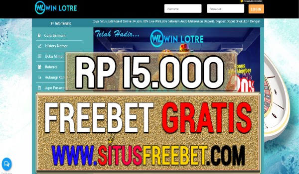 WinLotre Freebet Gratis Rp 15.000 Tanpa Deposit
