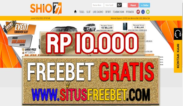 Shio77 Freebet Gratis Rp 10.000 Tanpa Deposit