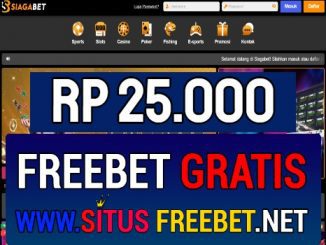 SIAGABET Freebet Gratis Rp 25.000 Tanpa Deposit
