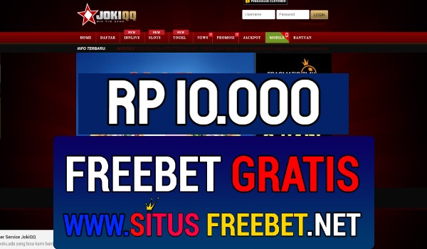 JOKIQQ Freebet Gratis Rp 10.000 Tanpa Deposit