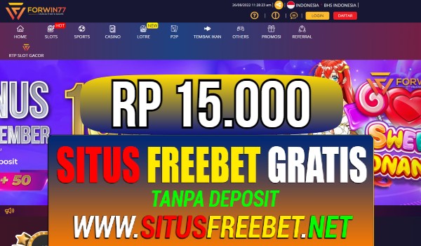 FORWIN77 Freebet Gratis Rp 15.000 Tanpa Deposit