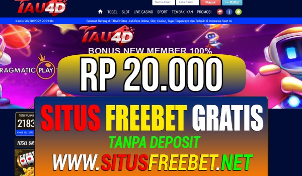 TAU4D Freebet Gratis Rp 20.000 Tanpa Deposit