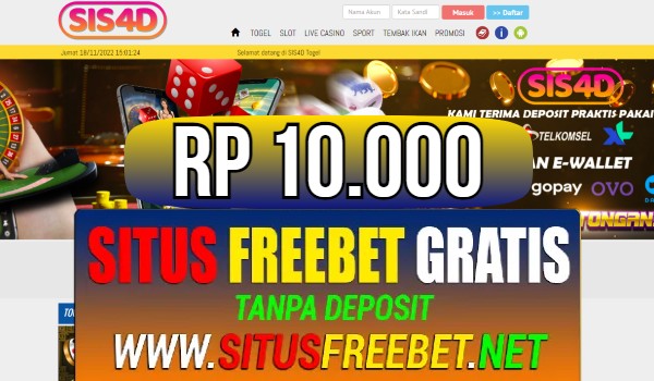 SIS4D Freebet Gratis Rp 10.000 Tanpa Deposit