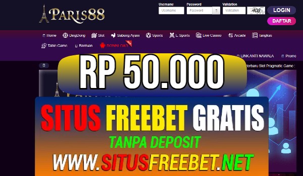 PARIS88 Freebet Gratis Rp 10.000 Tanpa Deposit